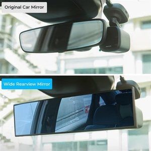 Rear View Mirror, Universal 11.81 Inch Panoramic Convex Rearview Mirror